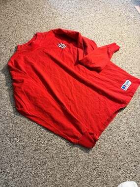 Vintage 90s Russell Athletic Cotton St. Louis Cardinals Embroidered Mock Neck Lo